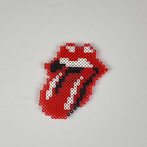 Handmade Other - Rolling Stones Logo Pixel Art Magnet
